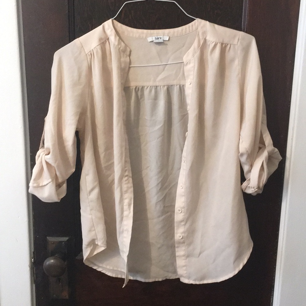 Sheer button down blouse